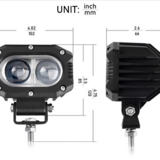 Offroad sis lambası 40w beyaz-amber çakarsız  TAKIM 12-30v / LASS298