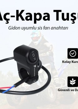 Motosiklet Açma Kapama Düğmesi Gidon Bağlantılı Aç Kapa Tuşu